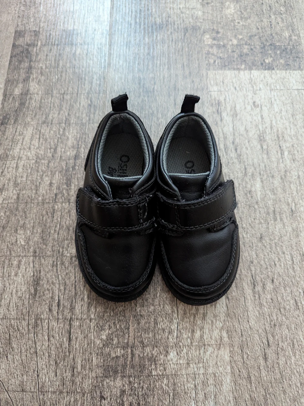 OshKosh B'gosh Black Kids Velcro Dress Shoes